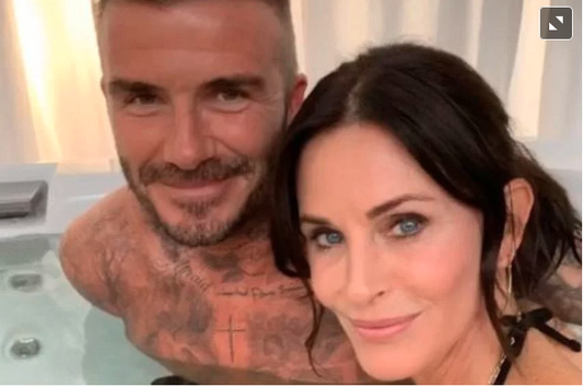 Dust-raising shot: What Beckham was doing in the jacuzzi with Courtney Cox-Ultrabasic blog-fashion and celebrity news