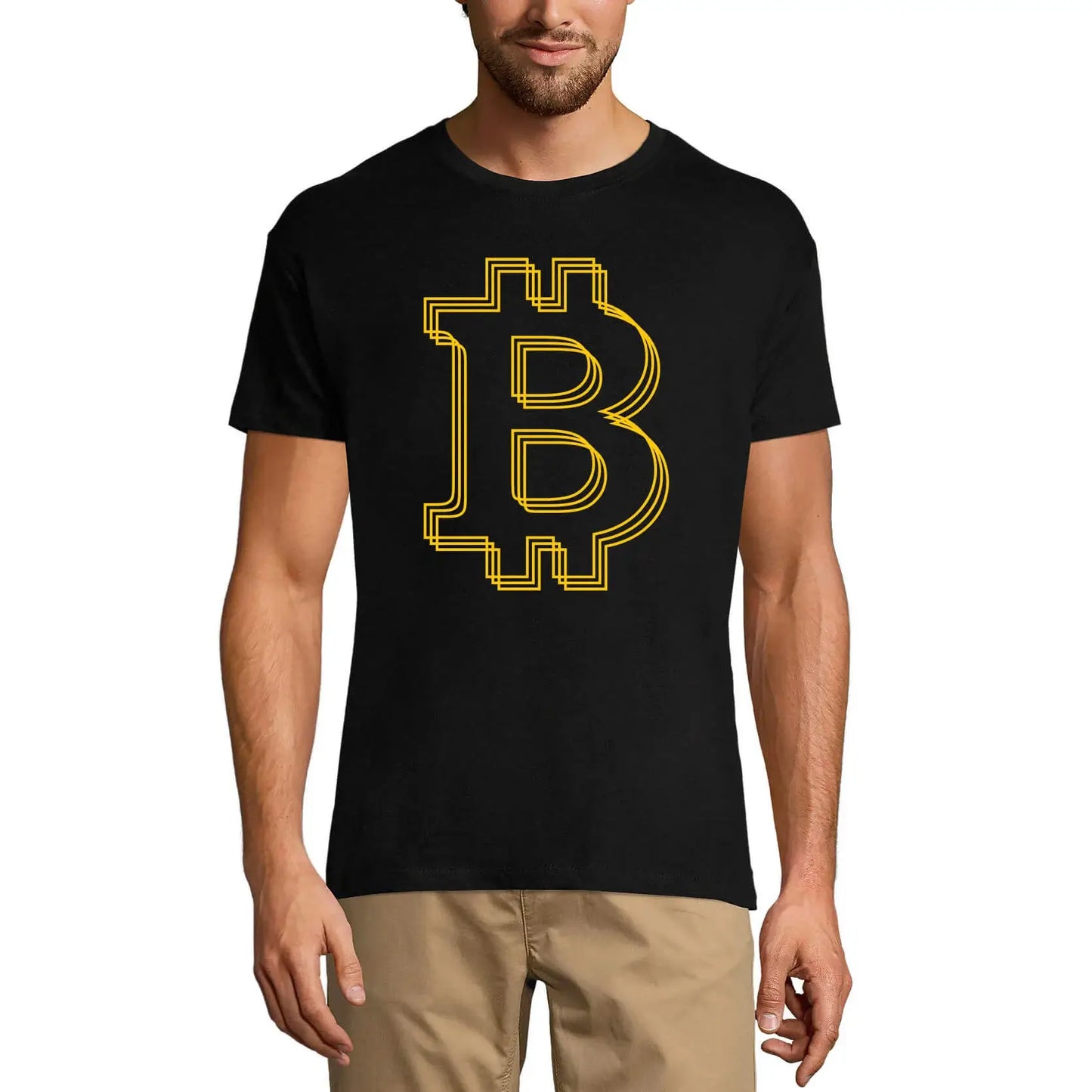 Men's Graphic T-Shirt Bitcoin Sign - One Coin - Blockchain Currency Eco-Friendly Limited Edition Short Sleeve Tee-Shirt Vintage Birthday Gift Novelty