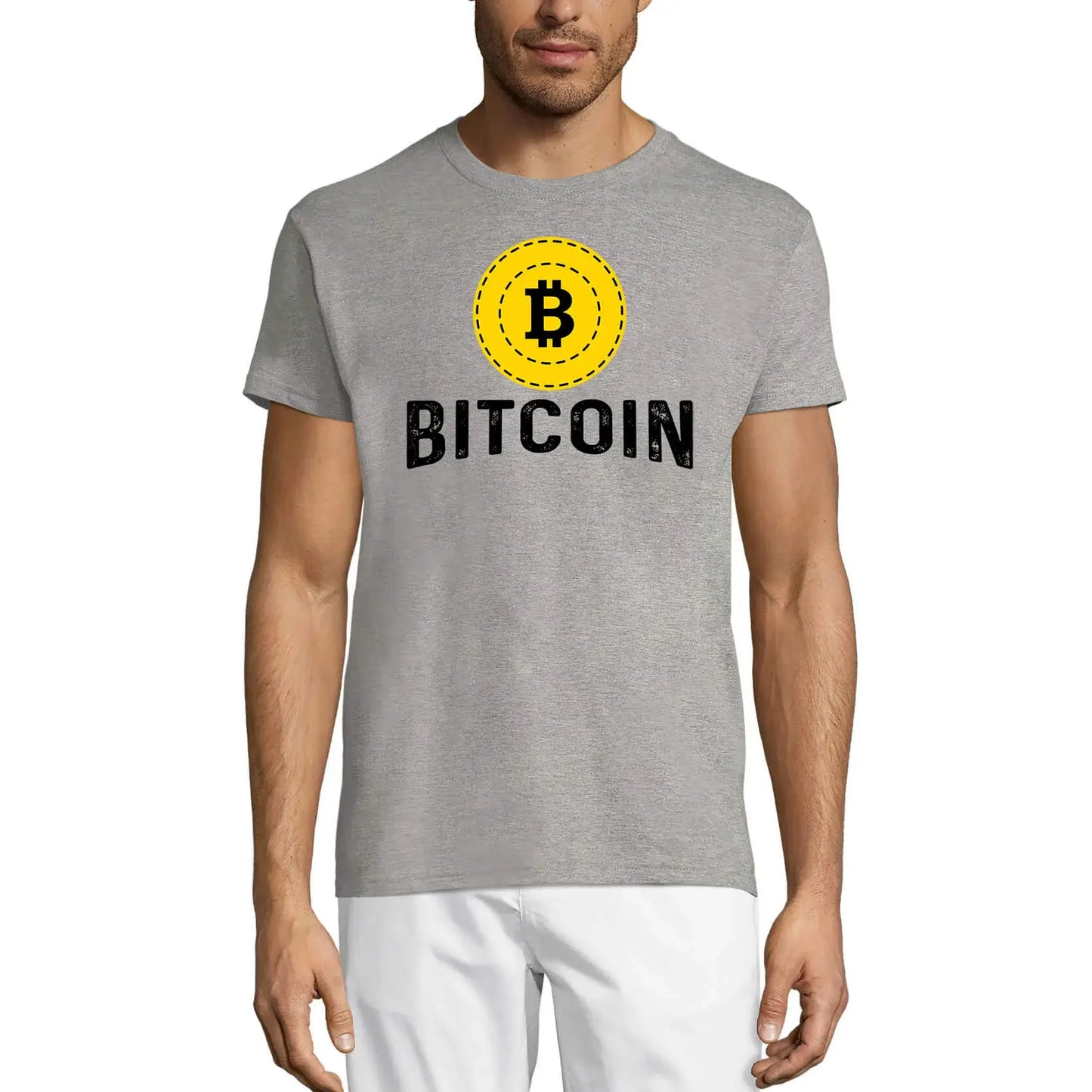 Men's Graphic T-Shirt Bitcoin Cryptocurrency - One Coin Funny - Blockchain Eco-Friendly Limited Edition Short Sleeve Tee-Shirt Vintage Birthday Gift Novelty