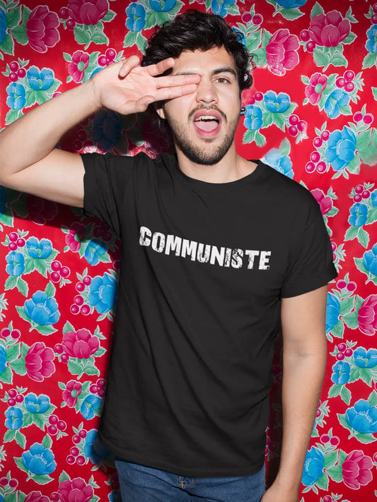 Communiste, t-Shirt pour Homme, en Coton, col Rond, Noir