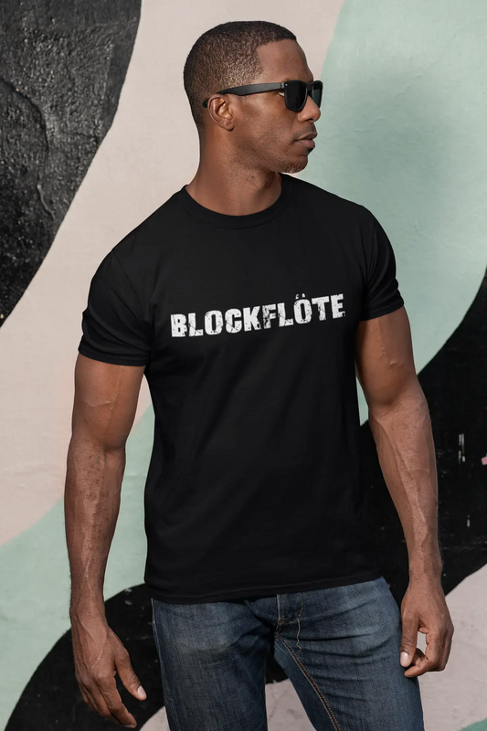 blockfl?¶te, Men's Short Sleeve Round Neck T-shirt