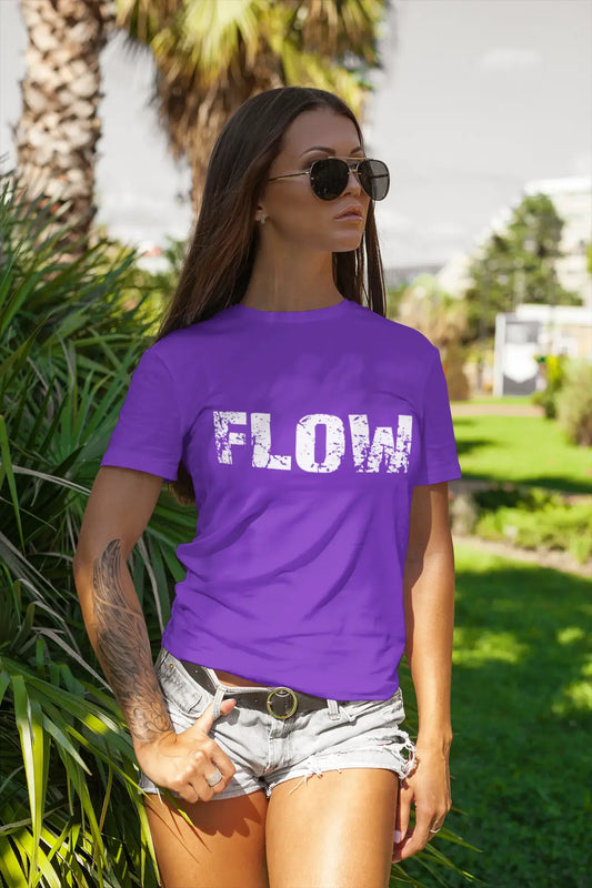 flow, purple, Women's Short Sleeve Round Neck T-shirt 00041