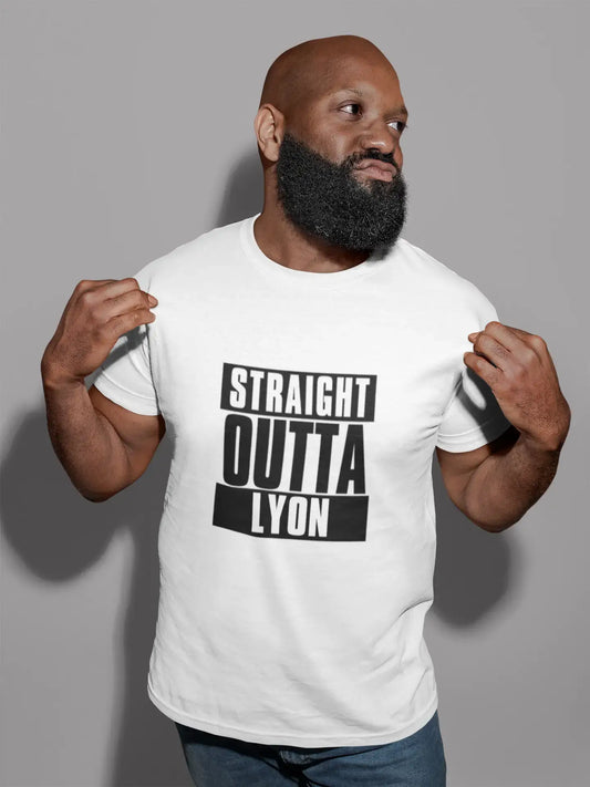 Straight Outta Lyon, Men's Short Sleeve Round Neck T-shirt 00027