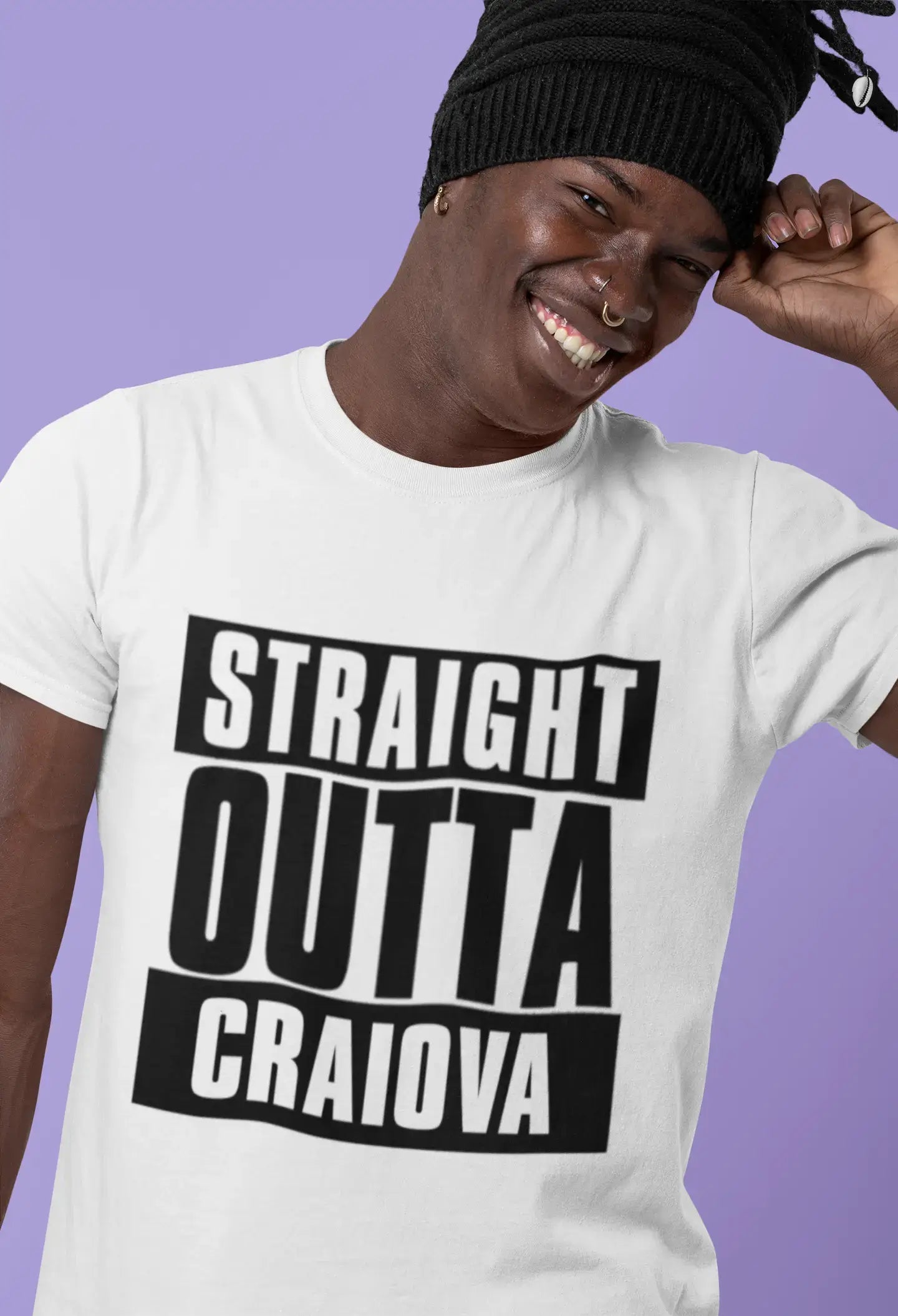 Straight Outta Craiova, Men's Short Sleeve Round Neck T-shirt 00027