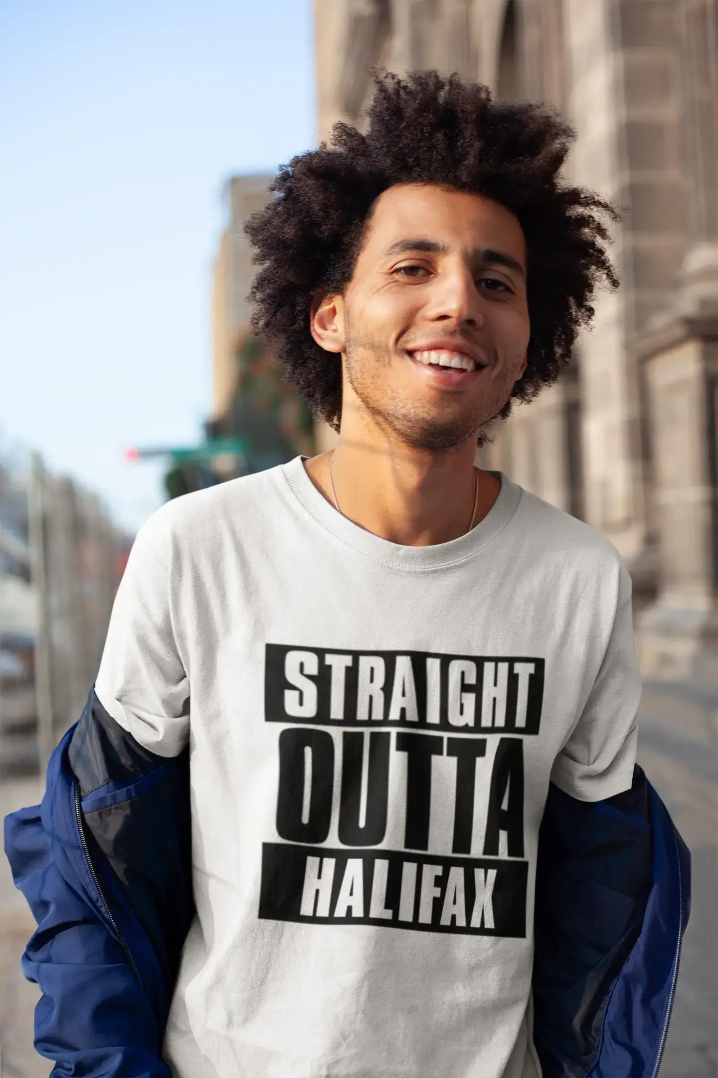 Straight Outta Halifax, Men's Short Sleeve Round Neck T-shirt 00027