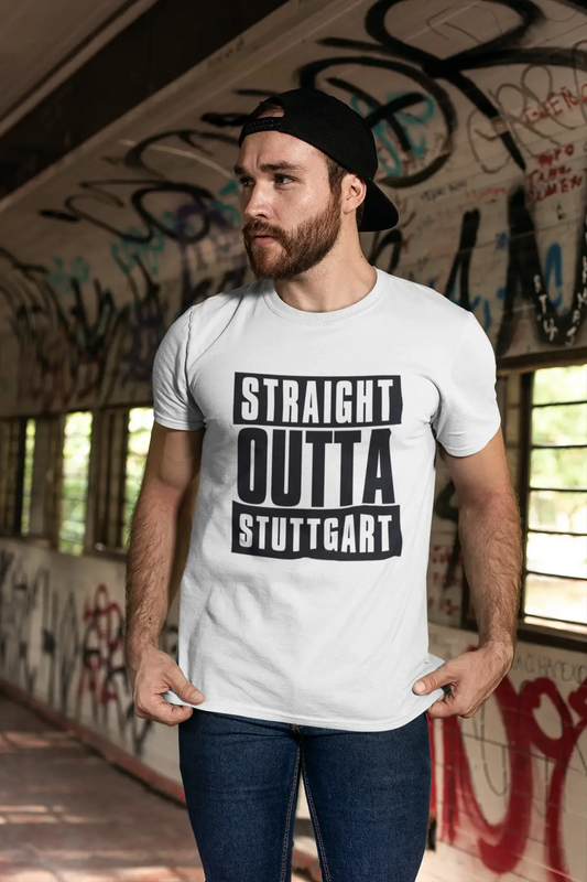 Straight Outta Stuttgart, Men's Short Sleeve Round Neck T-shirt 00027
