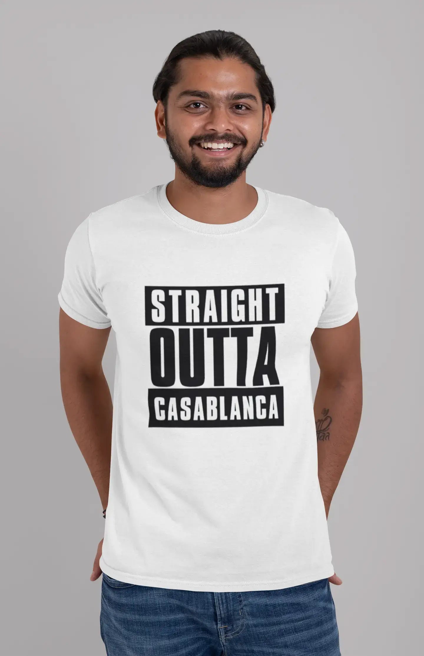 Straight Outta Casablanca, Men's Short Sleeve Round Neck T-shirt 00027