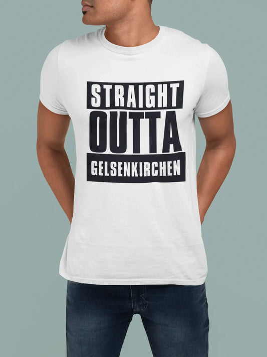 Straight Outta Gelsenkirchen, Men's Short Sleeve Round Neck T-shirt 00027