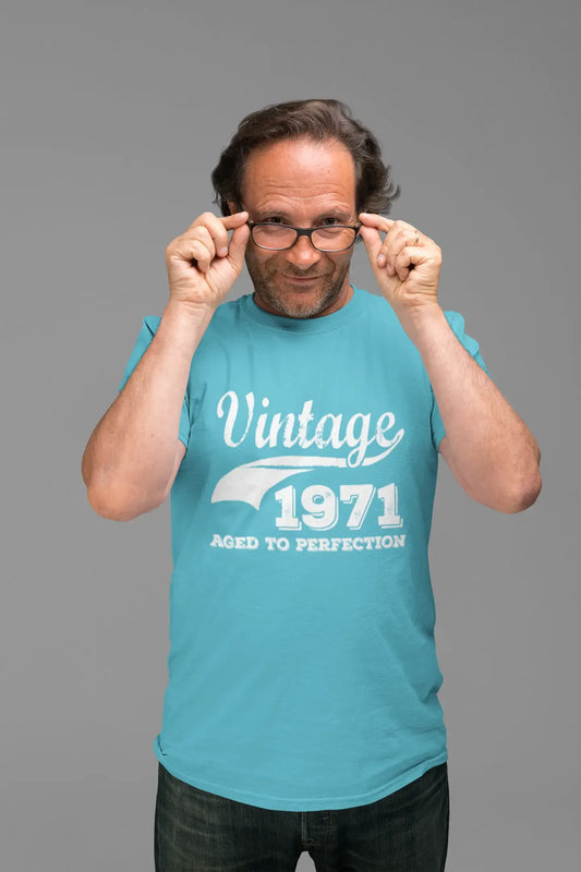1971 Vintage Aged to Perfection, Cadeau Homme t Shirt, Tshirt Homme Anniversaire, Homme Anniversaire Tshirt