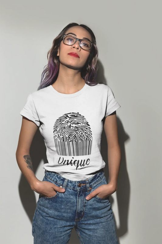 Unique Fingerprint, Tshirt Femme, t Shirt Cadeau, Fingerprint Tshirt