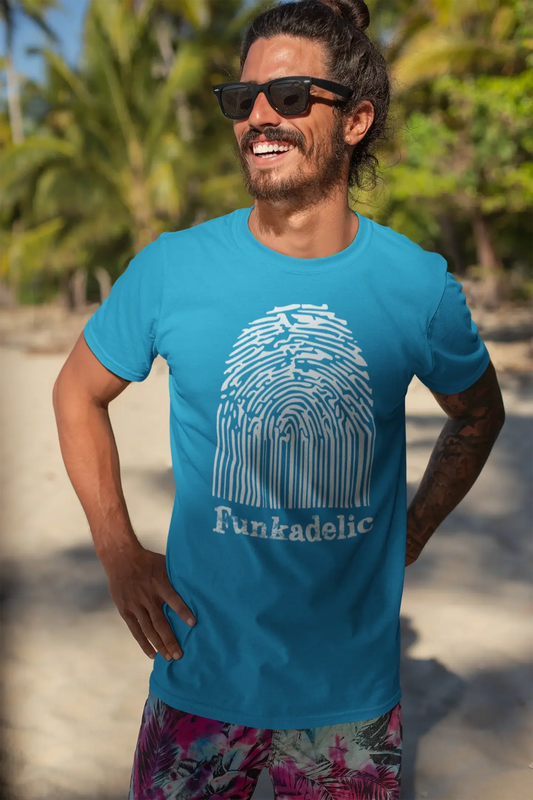 Funkadelic Fingerprint, Blue, Men's Short Sleeve Round Neck T-shirt, gift t-shirt 00311