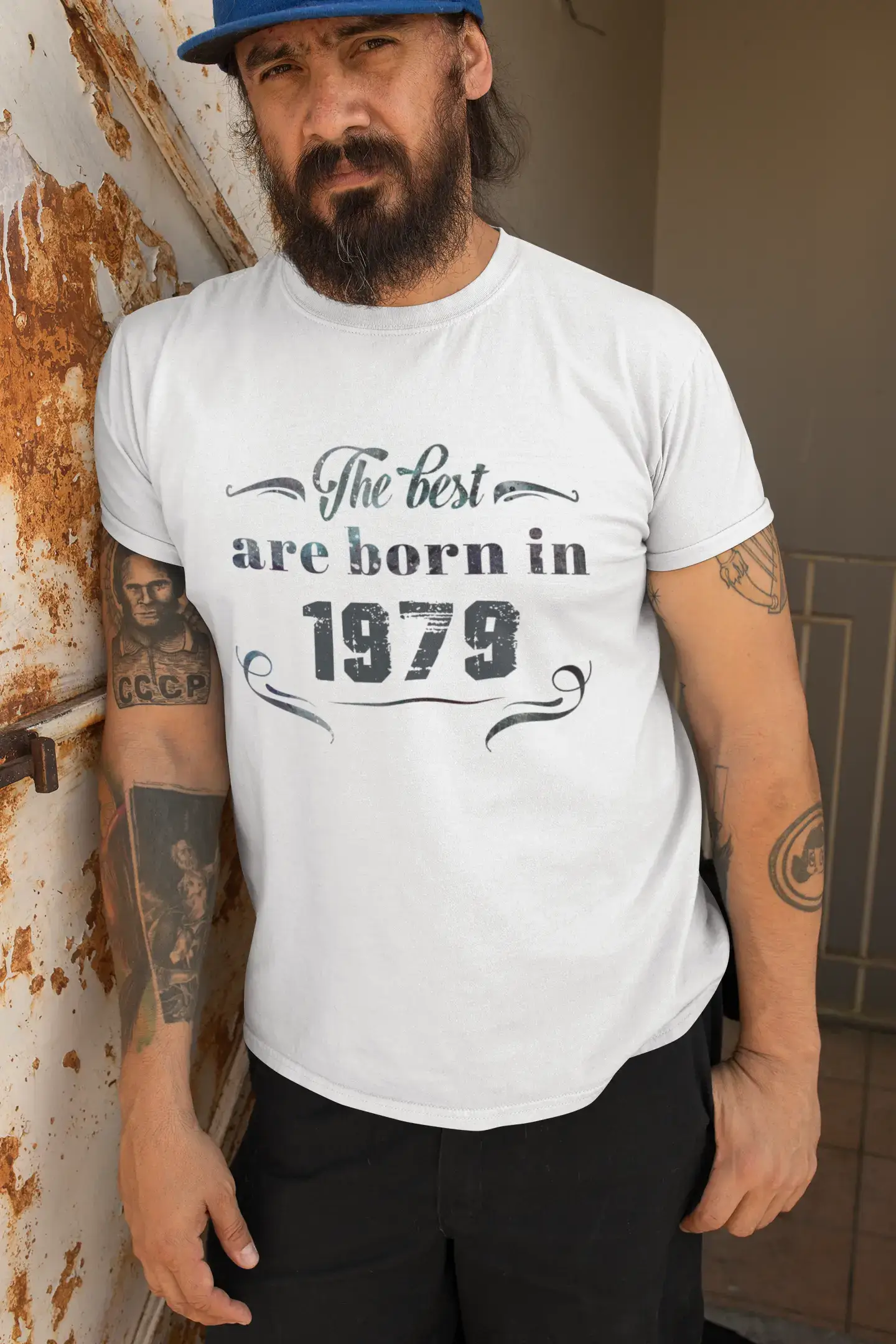The Best are Born in 1979 Men's T-shirt White Birthday Gift 00398