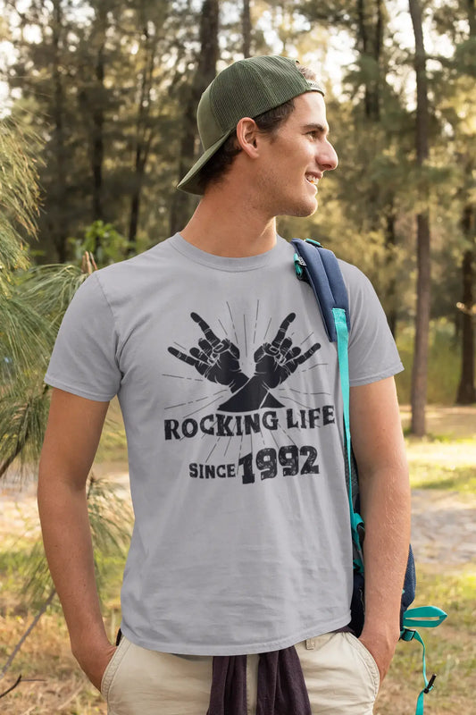 Rocking Life Since 1992 Men's T-shirt Grey Birthday Gift 00420