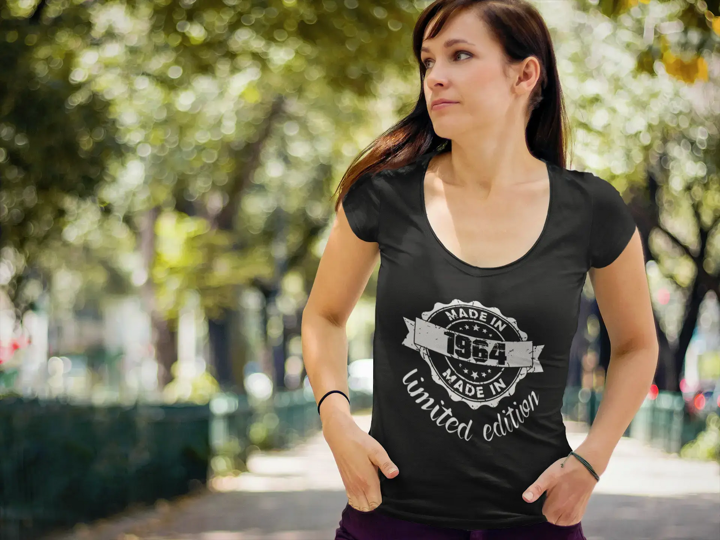 Made in 1964 Limited Edition Women's T-shirt Black Birthday Gift 00426