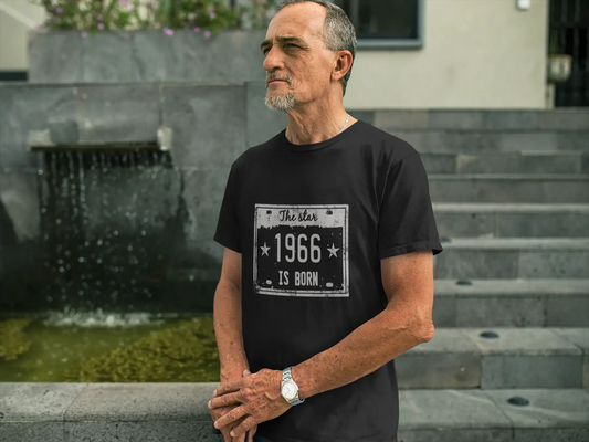 The Star 1966 is Born Men's T-shirt Black Birthday Gift 00452