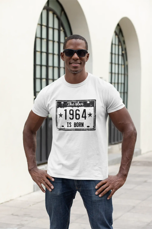 The Star 1964 is Born Men's T-shirt White Birthday Gift 00453