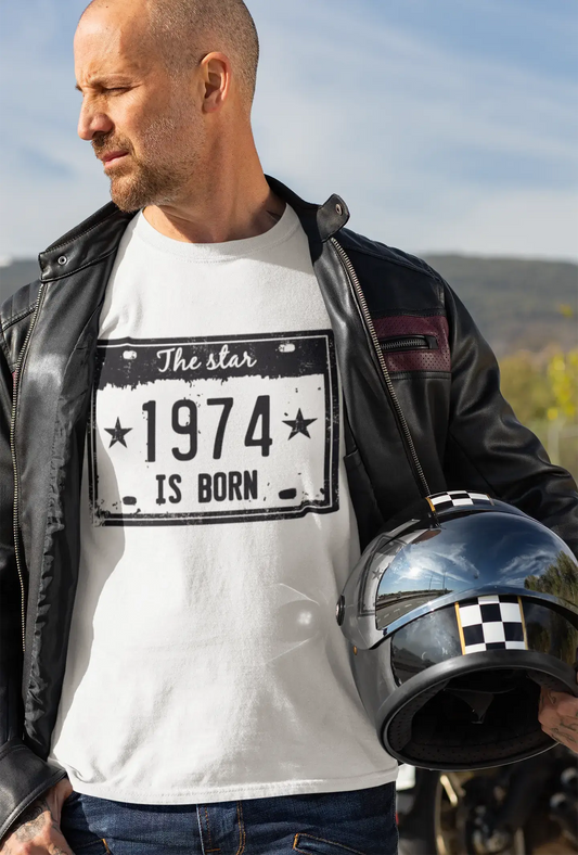 The Star 1974 is Born Men's T-shirt White Birthday Gift 00453