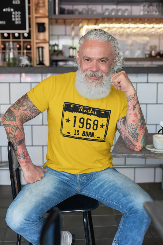 The Star 1968 is Born Men's T-shirt Lemon Birthday Gift 00456