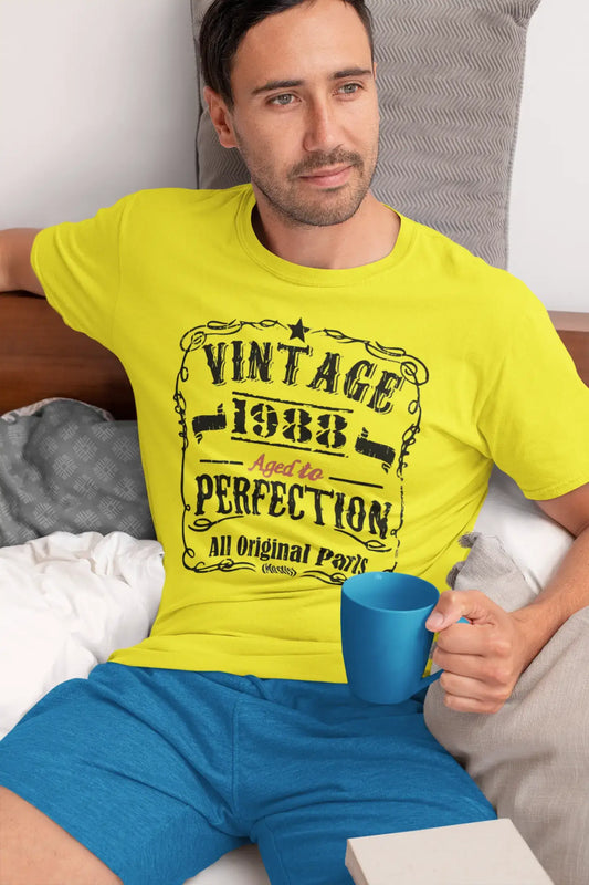 1988 Vintage Aged to Perfection Men's T-shirt Lemon Birthday Gift 00487