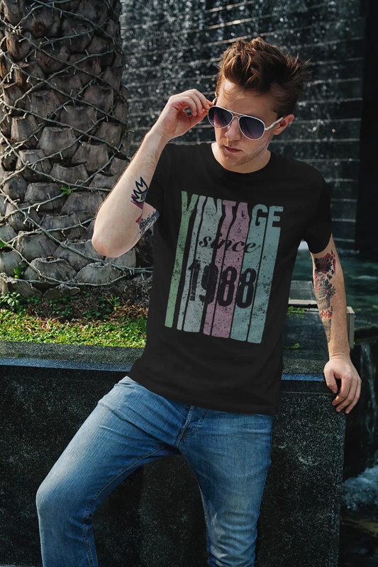 1988, Vintage Since 1988 Men's T-shirt Black Birthday Gift 00502