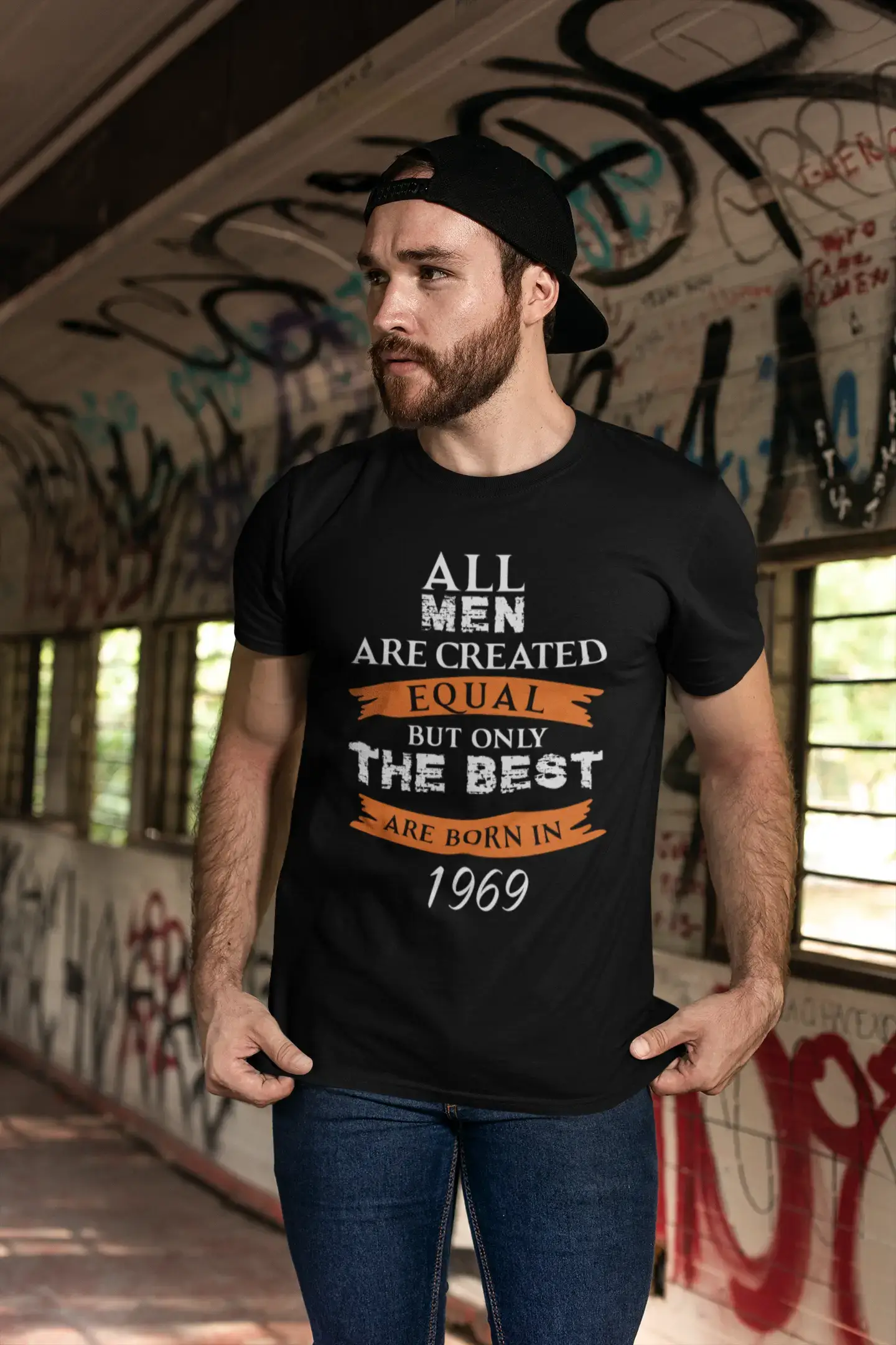 1969, Only the Best are Born in 1969 Men's T-shirt Black Birthday Gift 00509