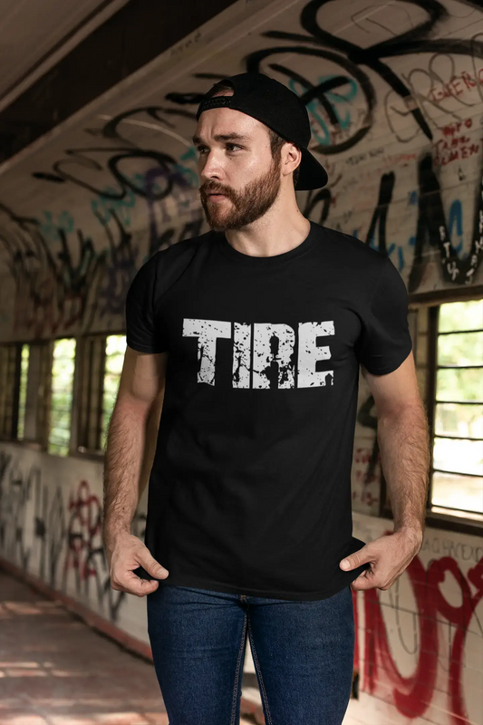 tire Men's Retro T shirt Black Birthday Gift 00546