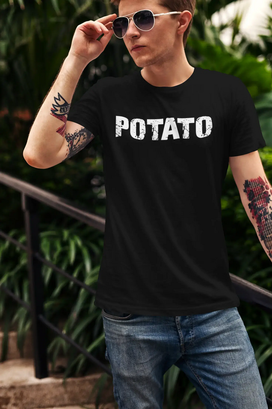 potato Men's Retro T shirt Black Birthday Gift 00546