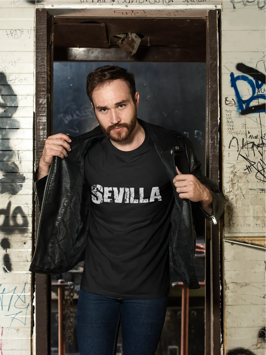 Sevilla Men's T shirt Black Birthday Gift 00550