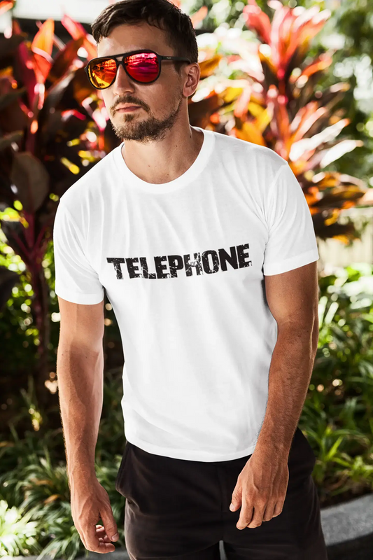 Homme T Shirt Graphique Imprimé Vintage Tee Telephone