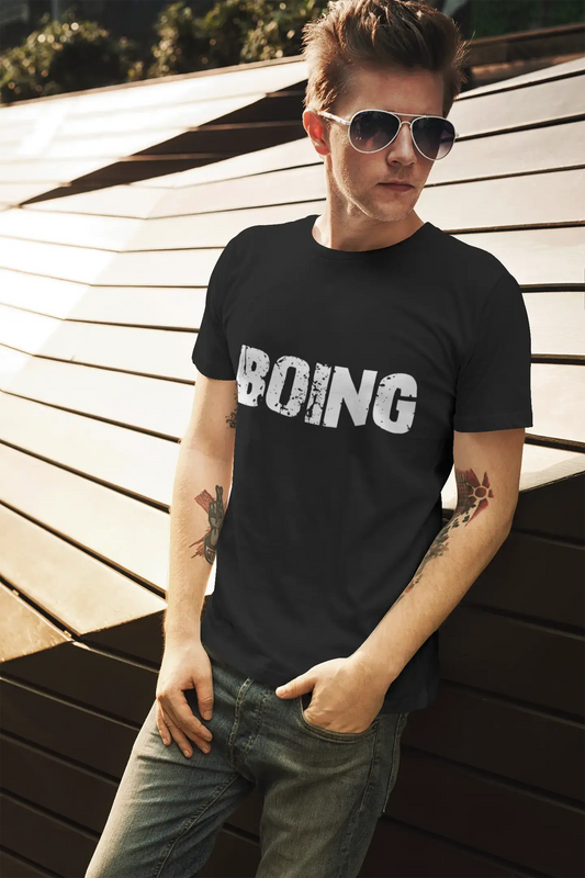 boing Men's Retro T shirt Black Birthday Gift 00553