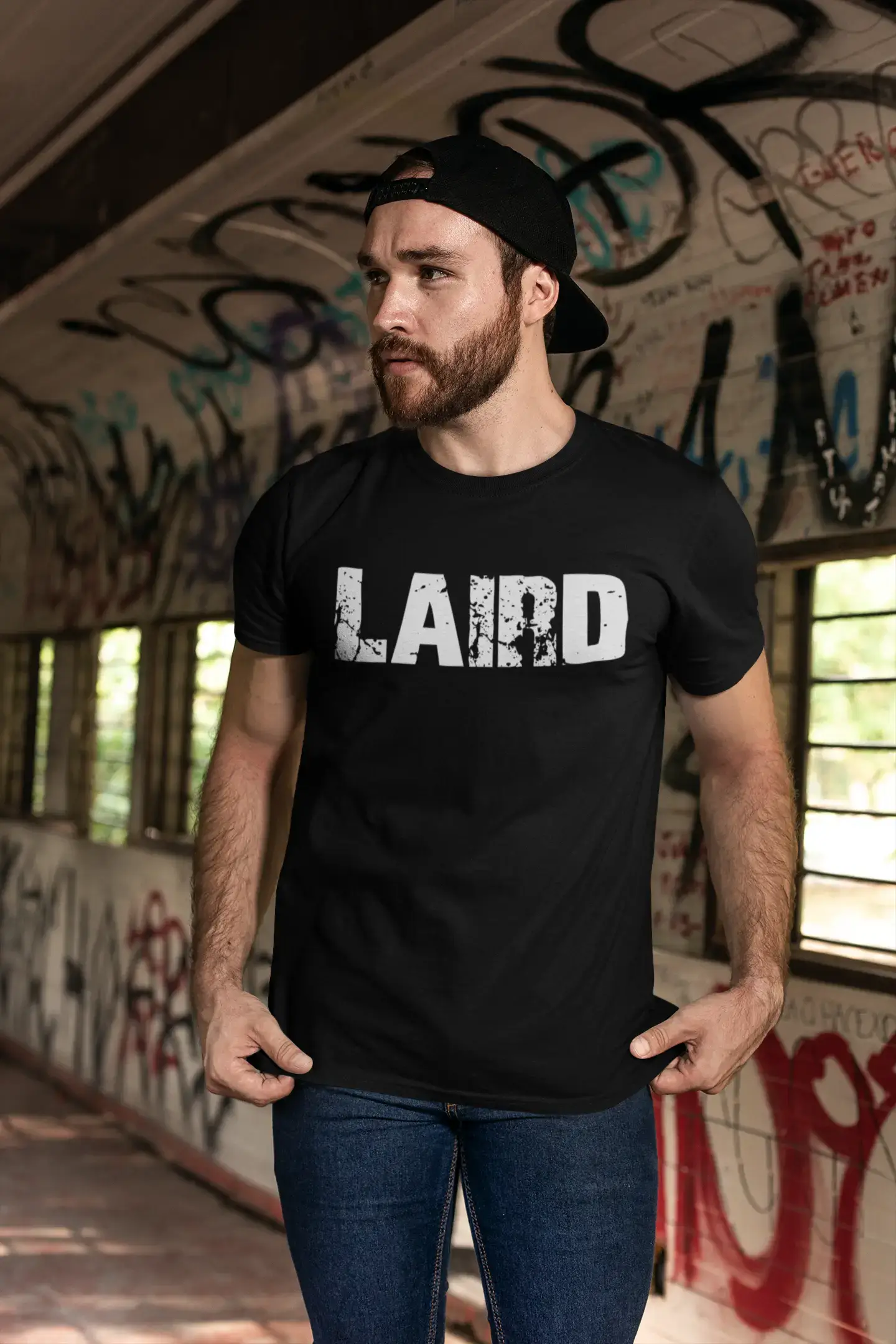 laird Men's Retro T shirt Black Birthday Gift 00553