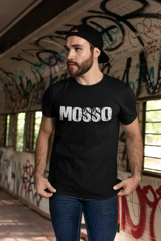 mosso Men's Retro T shirt Black Birthday Gift 00553