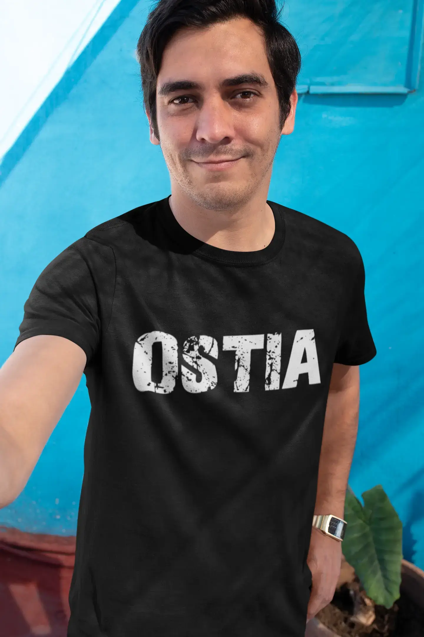 ostia Men's Retro T shirt Black Birthday Gift 00553