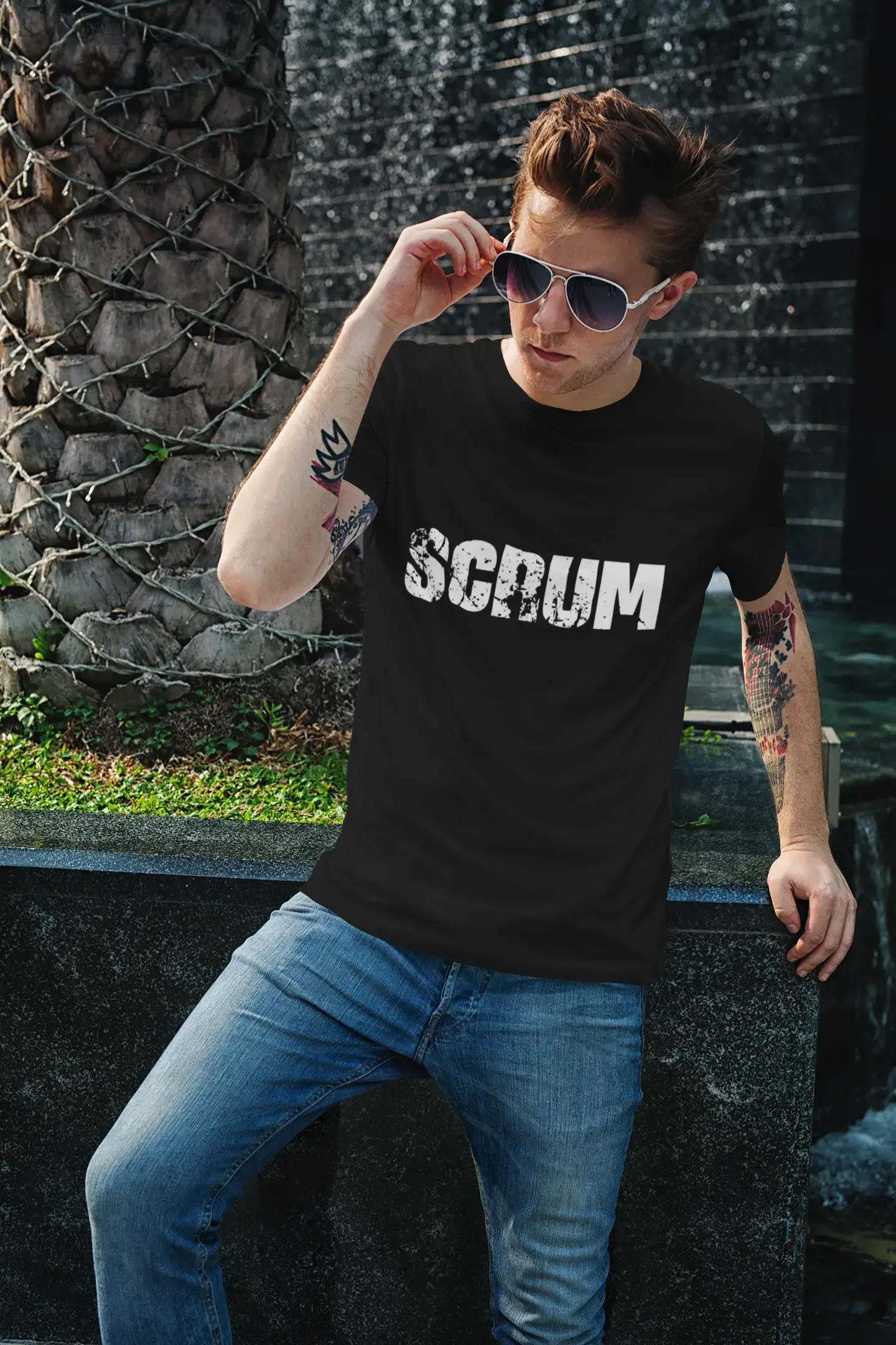 Homme Tee Vintage T Shirt Scrum