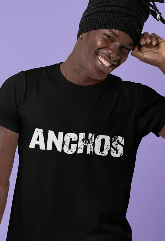 anchos Men's Vintage T shirt Black Birthday Gift 00554