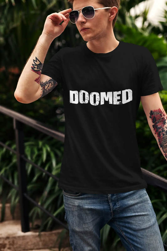 doomed Men's Vintage T shirt Black Birthday Gift 00554