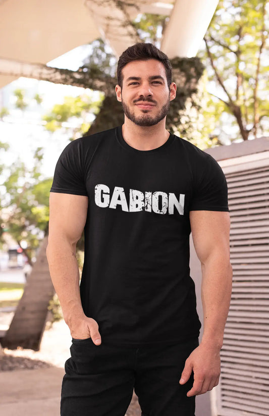 gabion Men's Vintage T shirt Black Birthday Gift 00554
