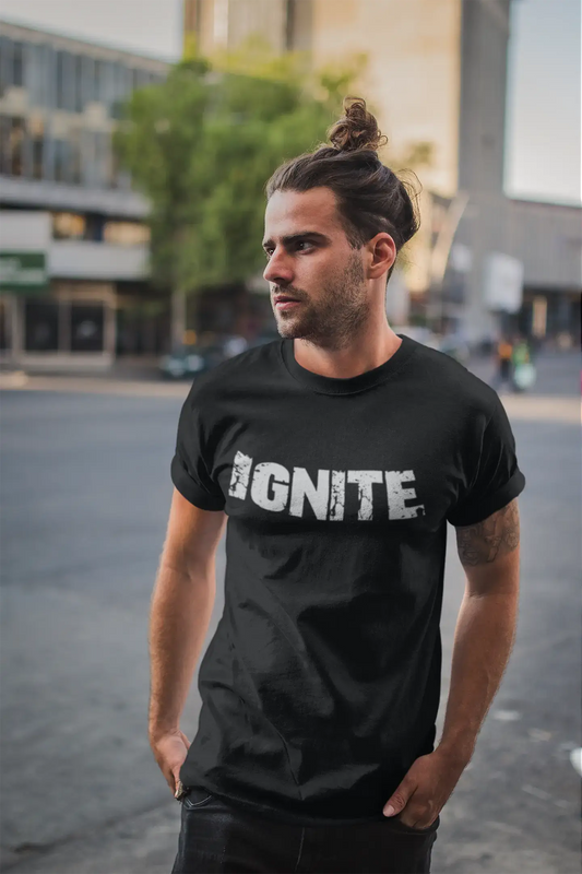 ignite Men's Vintage T shirt Black Birthday Gift 00554