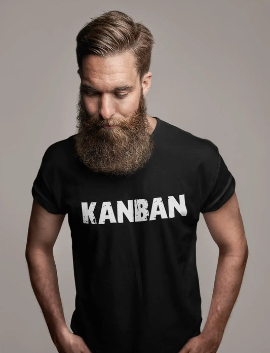 kanban Men's Vintage T shirt Black Birthday Gift 00554