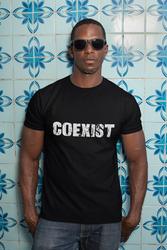 coexist Men's Vintage T shirt Black Birthday Gift 00555