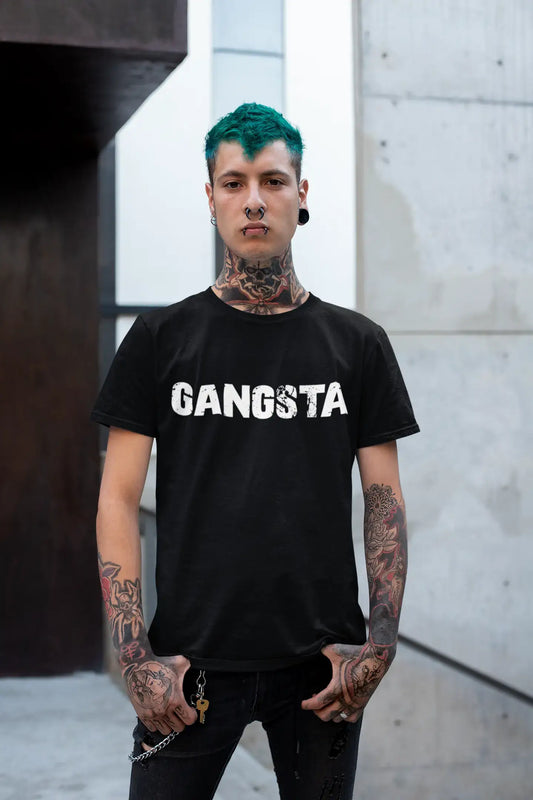 gangsta Men's Vintage T shirt Black Birthday Gift 00555