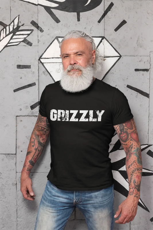 grizzly Men's Vintage T shirt Black Birthday Gift 00555