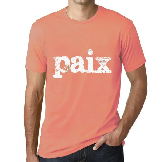 Men's Graphic T-Shirt Paix Eco-Friendly Limited Edition Short Sleeve Tee-Shirt Vintage Birthday Gift Novelty