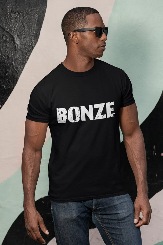 Men's Tee Shirt Vintage T shirt Bonze X-Small Black 00558