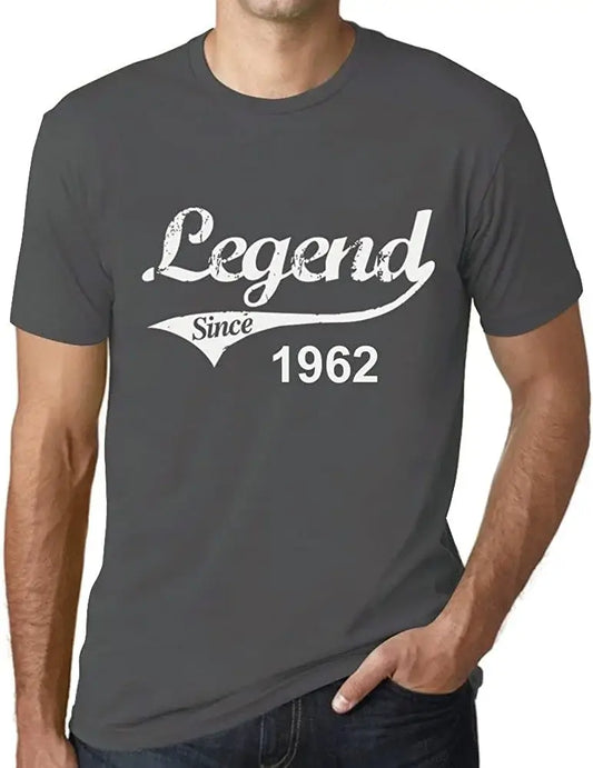 Men's Graphic T-Shirt Legend Since 1962 62nd Birthday Anniversary 62 Year Old Gift 1962 Vintage Eco-Friendly Short Sleeve Novelty Tee