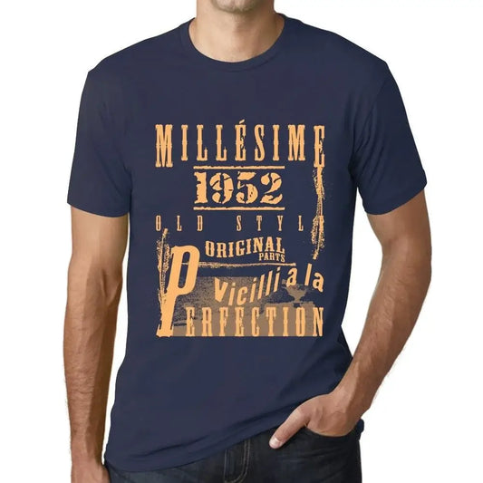 Men's Graphic T-Shirt Vintage Aged to Perfection 1952 – Millésime Vieilli à la Perfection 1952 – 72nd Birthday Anniversary 72 Year Old Gift 1952 Vintage Eco-Friendly Short Sleeve Novelty Tee