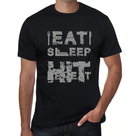Men's Graphic T-Shirt Eat Sleep Hit Repeat Eco-Friendly Limited Edition Short Sleeve Tee-Shirt Vintage Birthday Gift Novelty