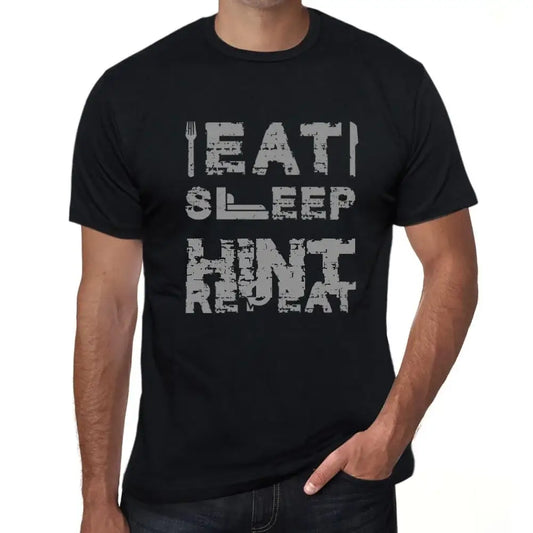 Men's Graphic T-Shirt Eat Sleep Hint Repeat Eco-Friendly Limited Edition Short Sleeve Tee-Shirt Vintage Birthday Gift Novelty