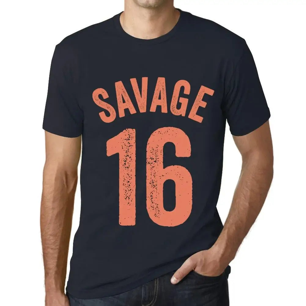 Men's Graphic T-Shirt Savage 16 16th Birthday Anniversary 16 Year Old Gift 2008 Vintage Eco-Friendly Short Sleeve Novelty Tee