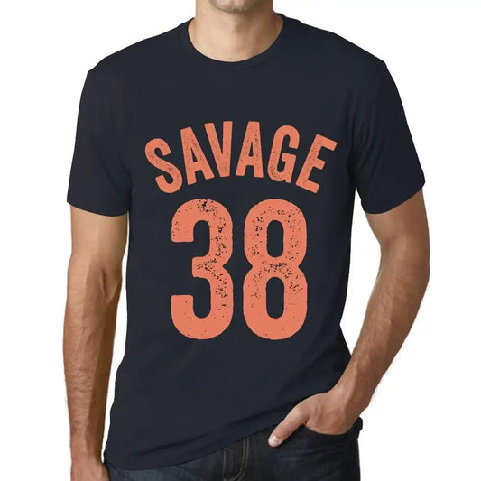 Men's Graphic T-Shirt Savage 38 38th Birthday Anniversary 38 Year Old Gift 1986 Vintage Eco-Friendly Short Sleeve Novelty Tee